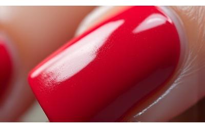 Classic vibrant red manicure with glossy finish