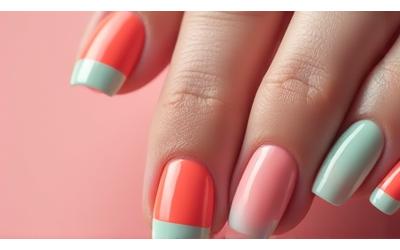 Chic color-block French manicure with a modern twist