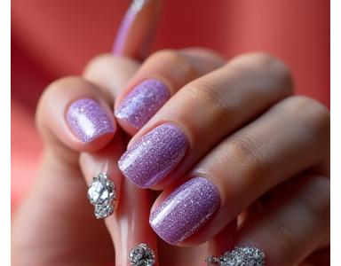 Sparkle and glitter nail design